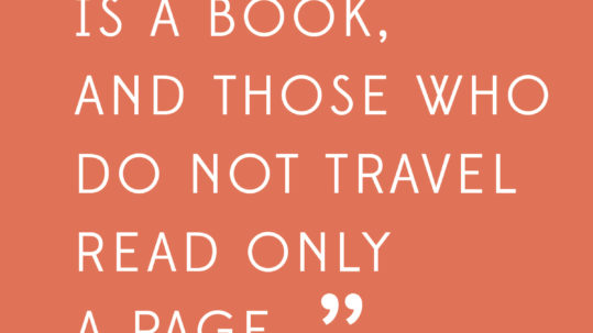 Saint Augustine quote about traveling